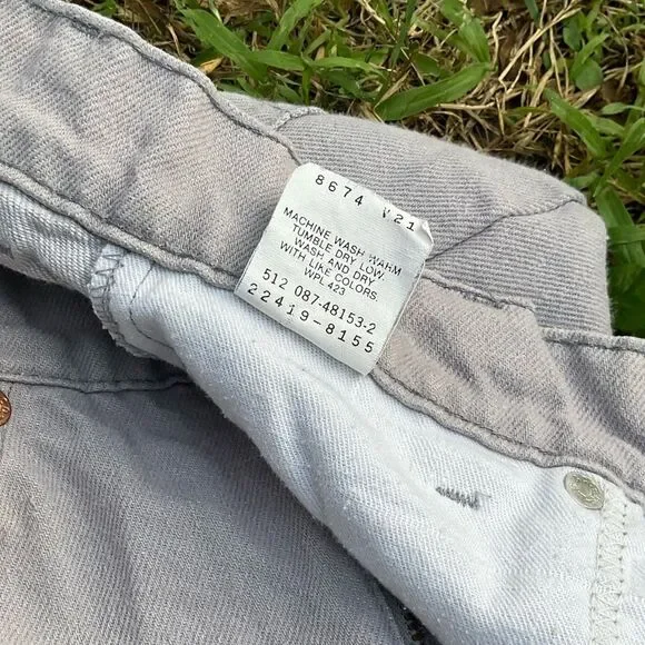 Authentic VTG 80s Gray Levis Orange Tab High Waist Jeans Size 14 Juniors/Youth - Picture 8 of 12